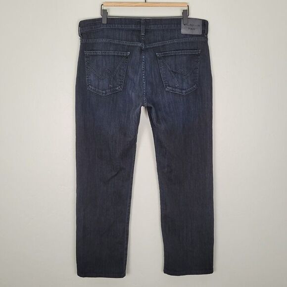 Citizens Of Humanity Size 36 Sid Straight Leg Jeans Dark Wash Blue - Picture 3 of 12